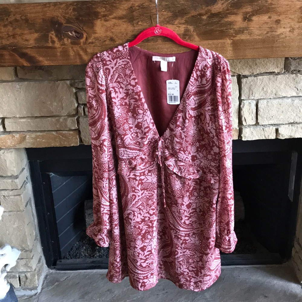 Forever 21 Blush/Rust Boho Chic Dress